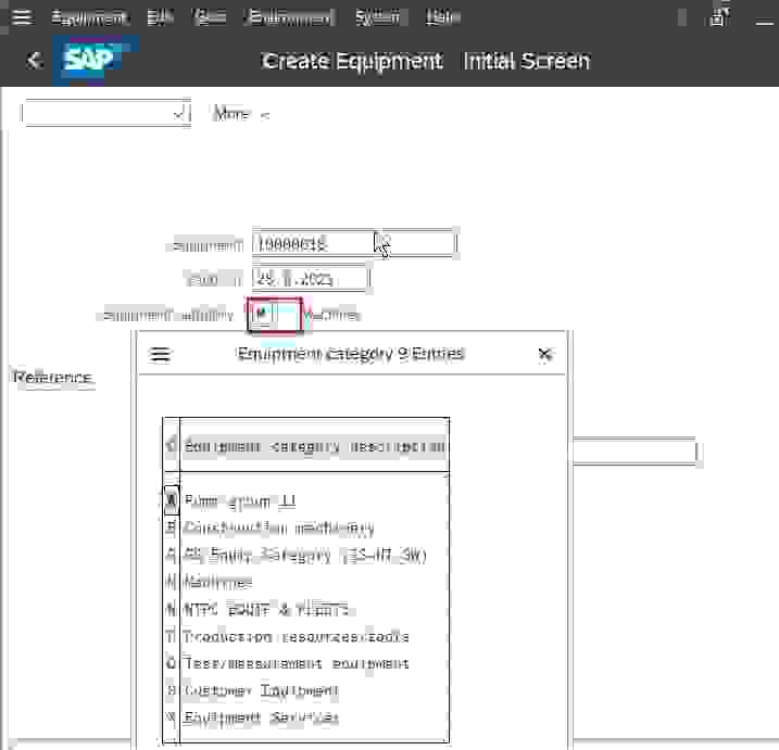 how-to-create-equipment-in-sap