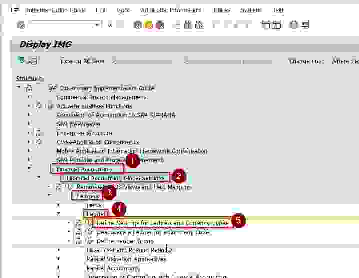 Define Extension Ledger in SAP