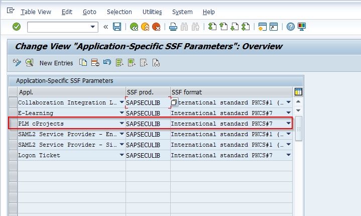 New SSF patameter