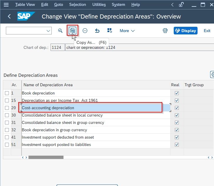 depreciation area