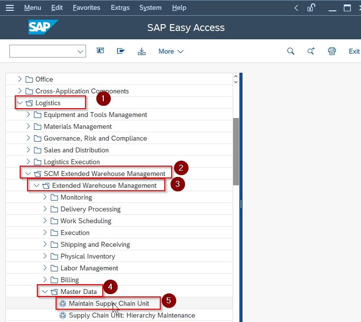 SAP Menu Path