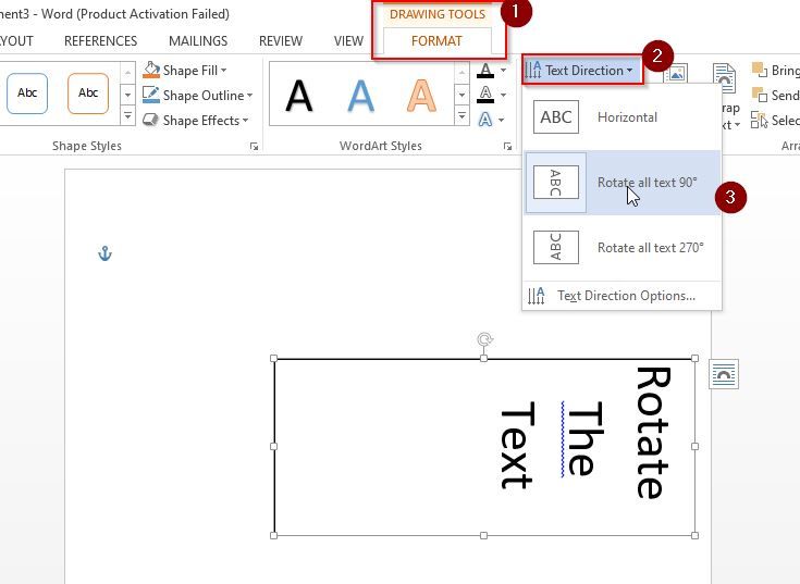 Rotate Text In Ms Word 3 Simple Methods 8649