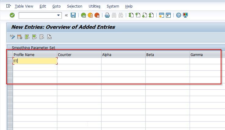 Smoothing Parameter Set Details