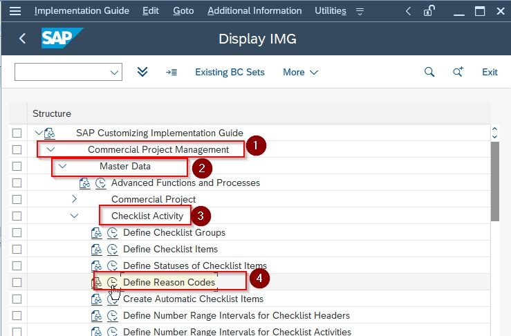 SAP menu path