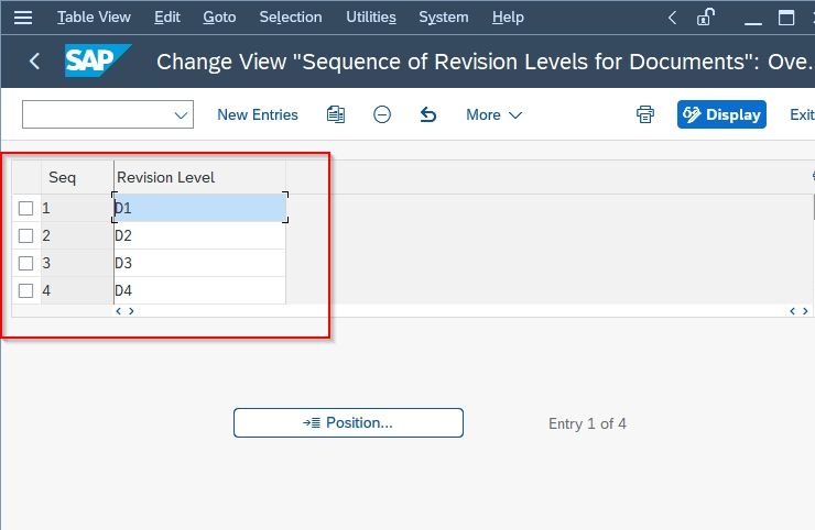 Previous Revision Level