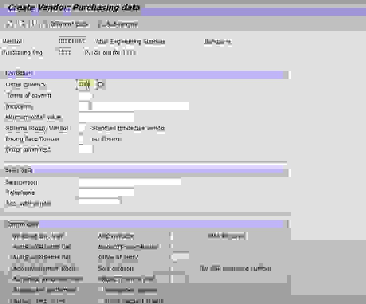Create Vendor Master Record in SAP