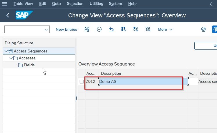 New Access sequence