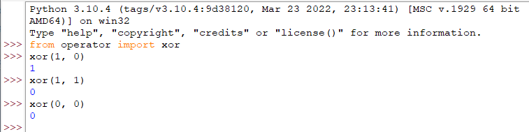 Working of XOR Operator with Boolean & Integer in Python