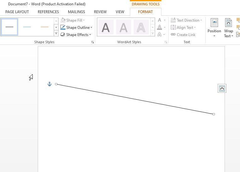 draw a line in ms word