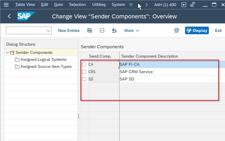 Previous Sender Component