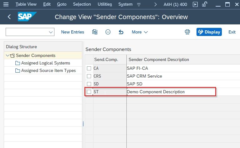 New Sender Components