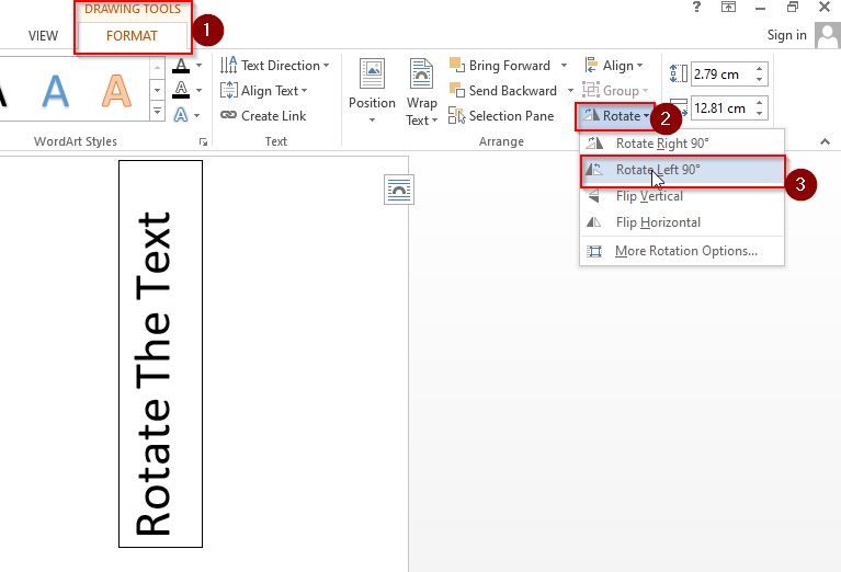 How To Rotate Text In Ms Word