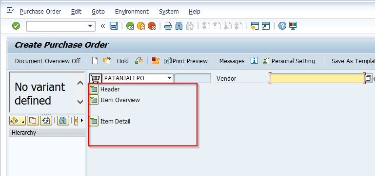 Purchase Order Parts