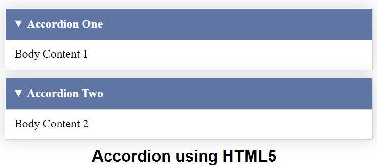 Accordion HTML5