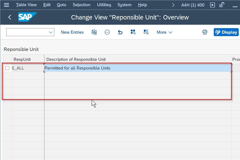 Previous Resonsible Unit