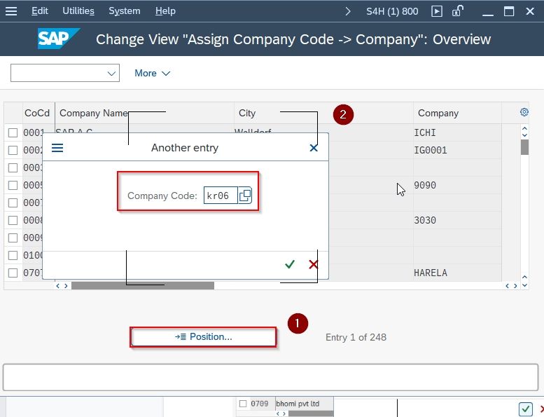 cost center assignment to company code in sap