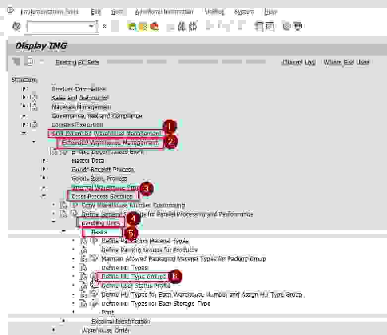 Define Handling Unit Type Groups