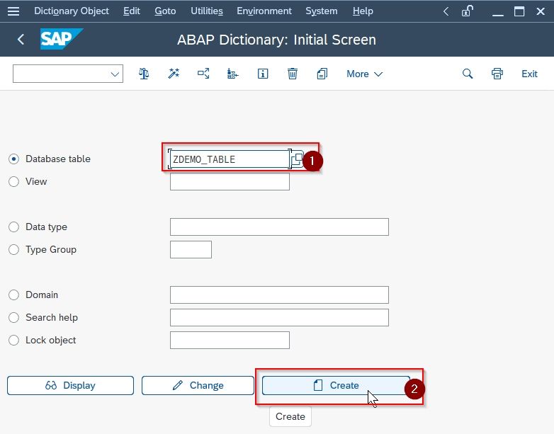 Database Table Name