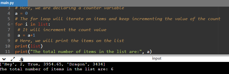 how-to-count-total-number-of-elements-in-python-list-example