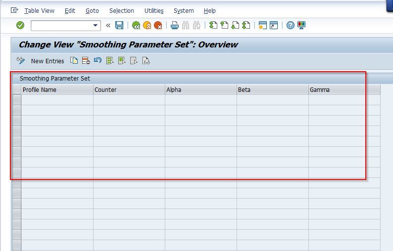 Smoothing Parameter Set