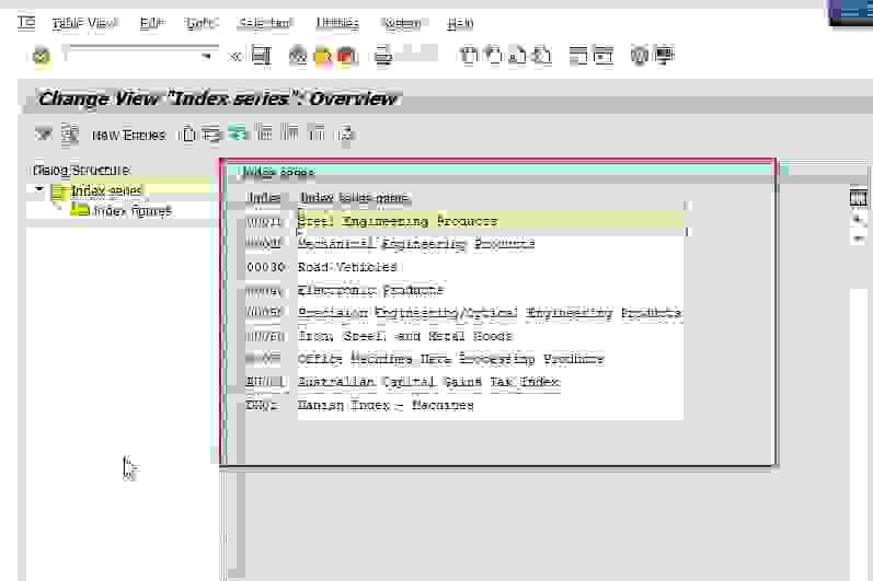 How to Define Index Series in SAP?