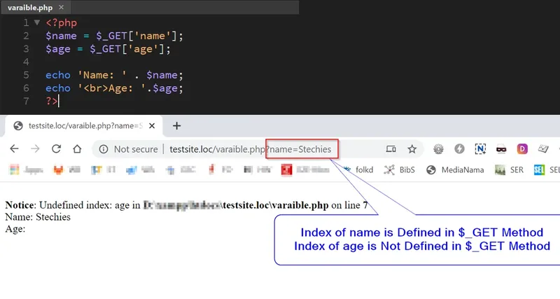Undefined Index error in php in PHP