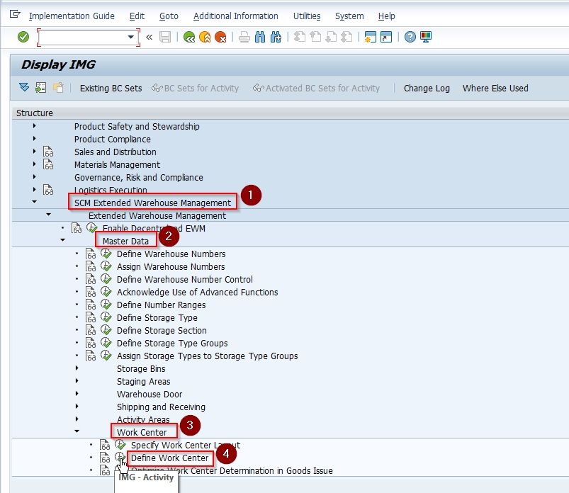 Define Work Centers In SAP