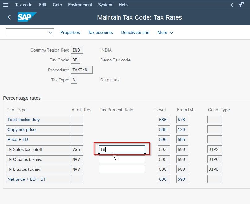 tax percentage