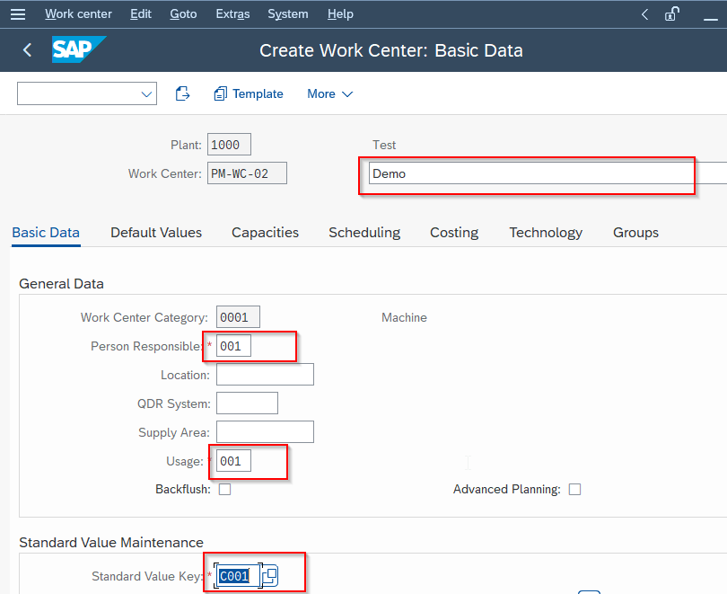 Routing and Work Centers in SAP PP