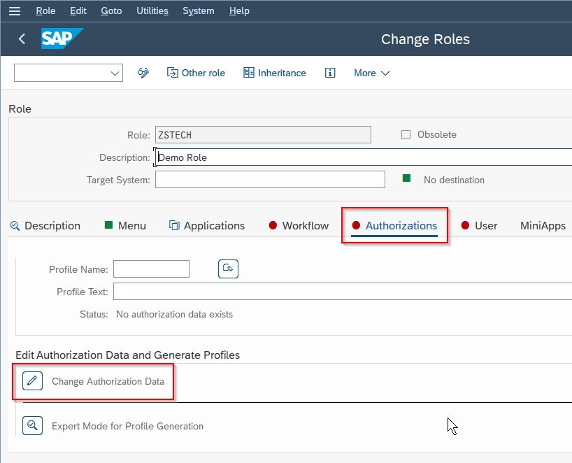 Change Authorization Data