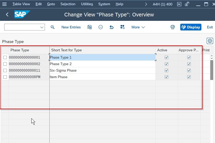 Previous Defined Phase Type