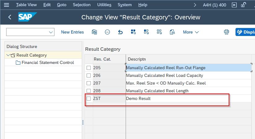 New Result Category