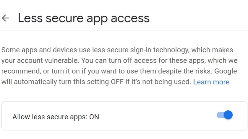Turn on access