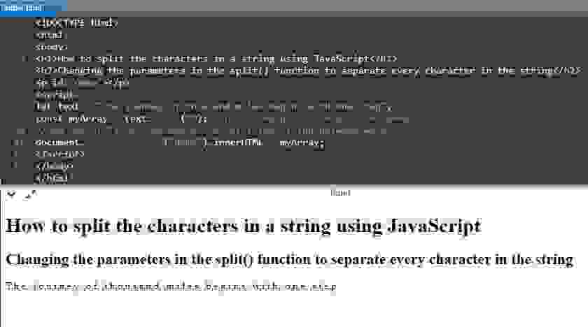 How to split a string in JavaScript