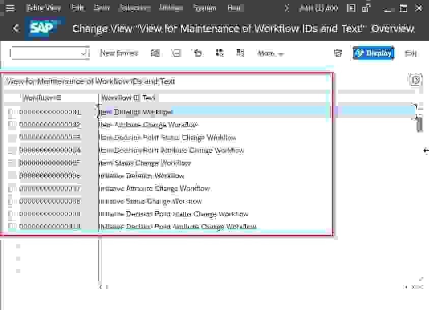 How to define workflow ids in sap 