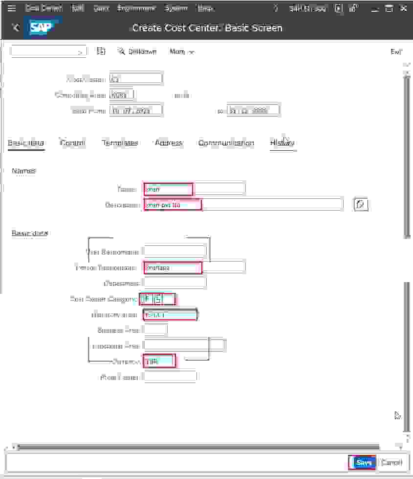 How to Create Cost Center in SAP