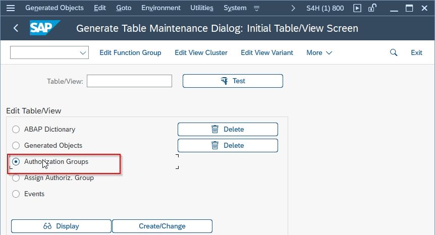 Create Authorization Group