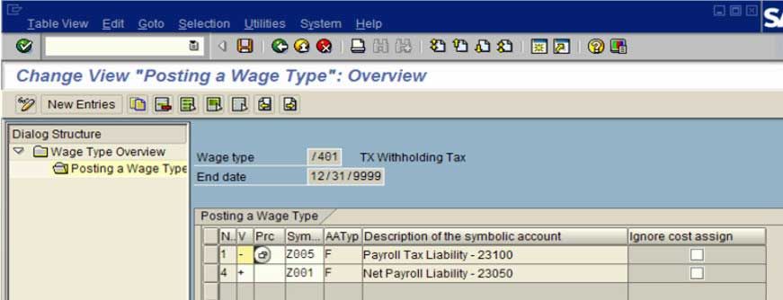 Posting a Wage Type Overview