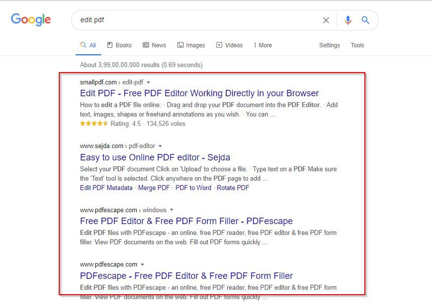 Online free tool to edit pdf