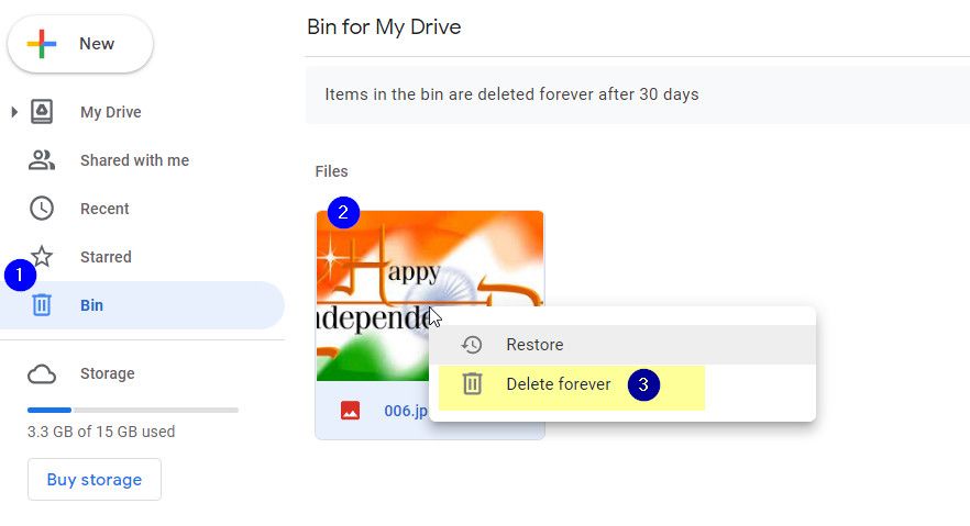 Delete Google Drive Files for Forever