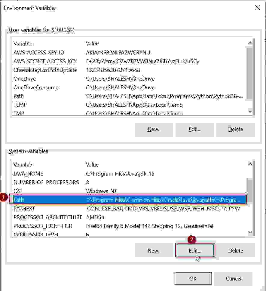 How to set java home environment variable in windows 10 
