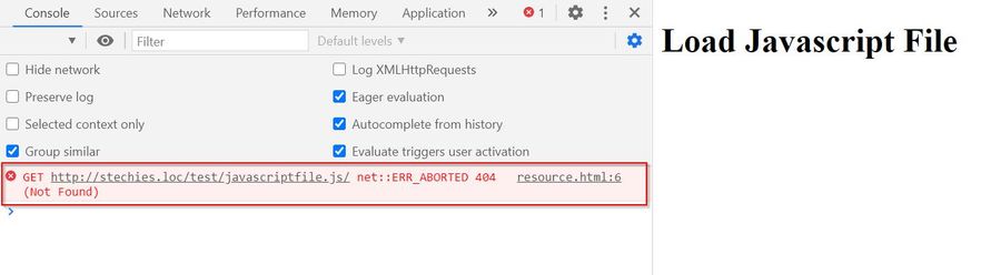 Failed to load resource: the server responded with a status of 404 (not found)