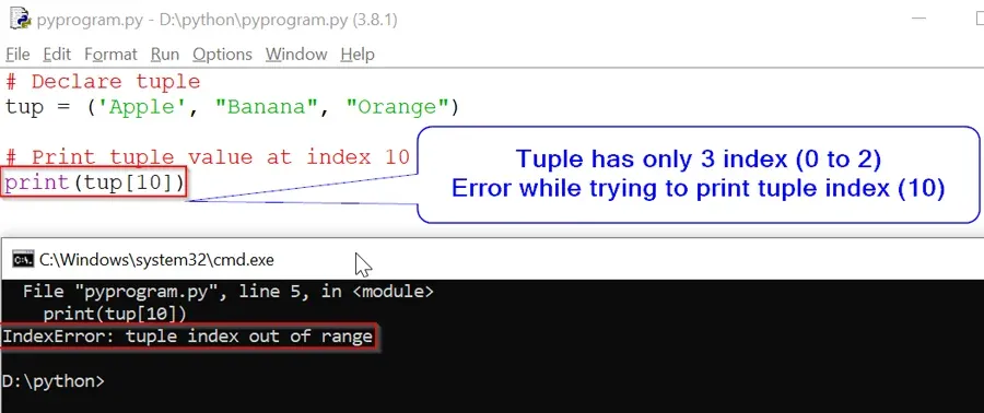 IndexError: tuple index out of range