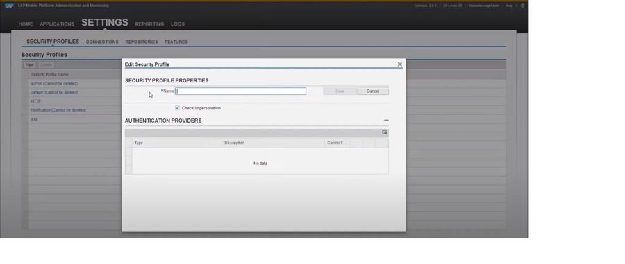 SAP SMP User Interface