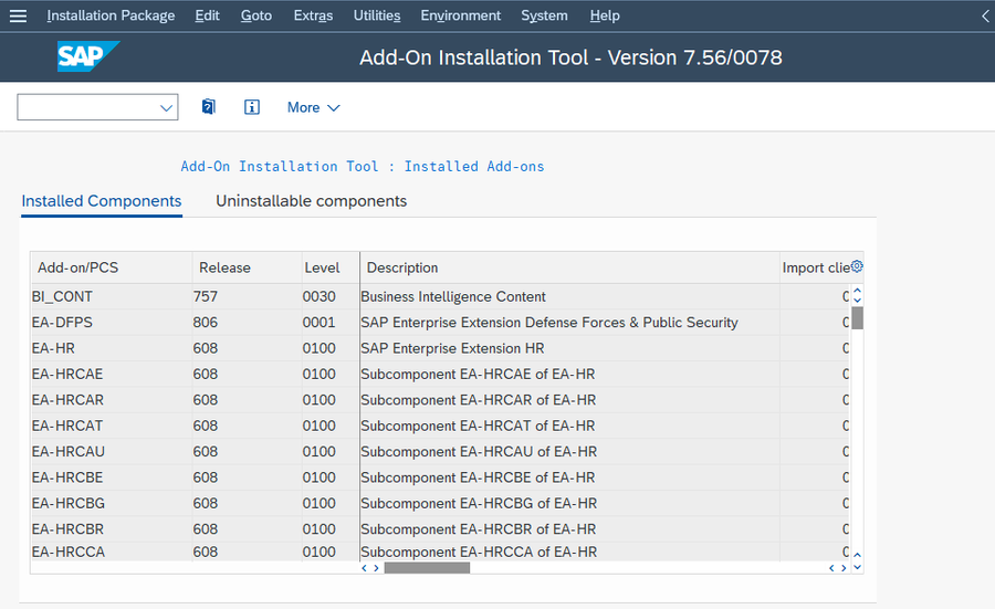SAP Add-On Components