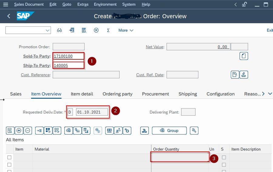 Create Standard Order