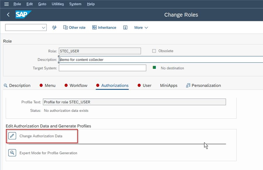 Change Authorization Data