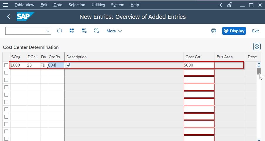 order reason assignment in sap