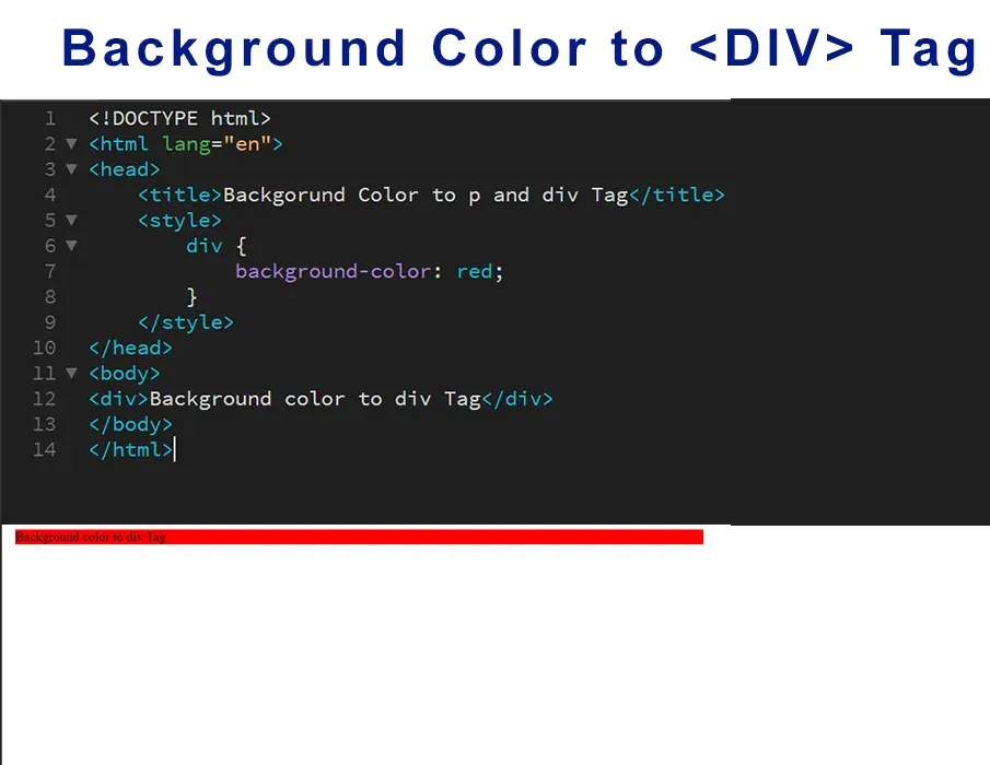 Setting background color to div tags
