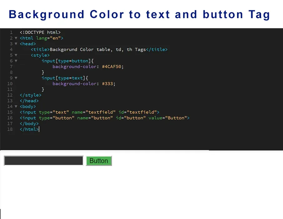 Setting background color to form elements like button and textbox